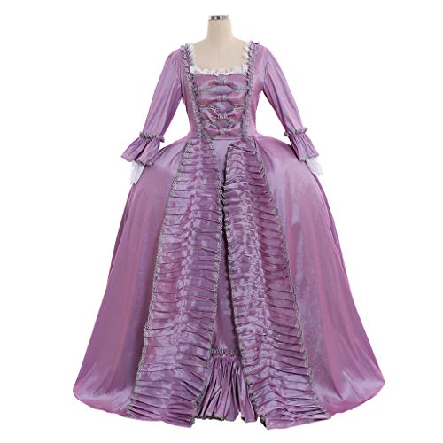 Cosplaydiy Women's Queen Marie Antoinette Rococo Ball Gown Gothic Victorian Dress Costume Purple M #TOP1