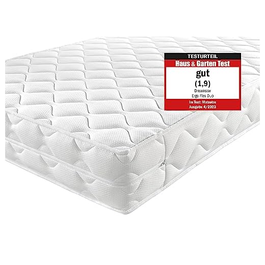 DREAMSTAR “Ergo Flex” - Materasso ortopedico in schiuma fredda a 7 zone, altezza 16 cm, certificato Öko-Tex , grado di durezza 2 e 3, arrotolabile, 90 x 200 cm