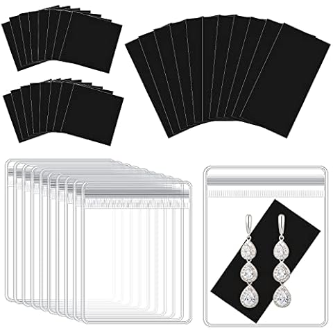 120 Anti Tarnish Strips Sets Include 30 Pieces 1 x 1 Inch Anti Tarnish Strip Tabs 40 Pieces 2 x 1 Inch Anti Tarnish Strip Tabs 50 Pieces Self Seal Zipper Plastic Bags for Jewelry Rings Earrings Cover