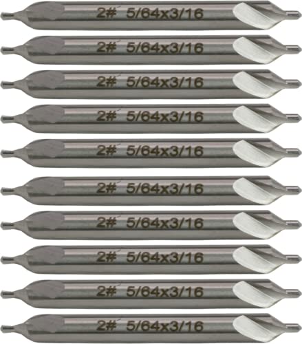 CME 10 pcs M2 High-Speed Steel Center Drills, No. 2 Size