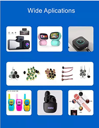 Fielect 20Pcs 4015P-40Db Electret Microphone Pickup 4Mm X 1.5Mm Cylindrical Condenser Mic With Pins #TOP4