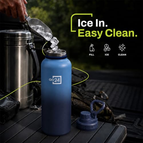 Image of Hydromax 2 Litre Single Wall Stainless Steel Water Bottle - Blue | ISI Certified 304 Stainless Steel, BPA Free, Chugger Sipper Cap, Leakproof Lid, Loop Handle, Fridge Frendly