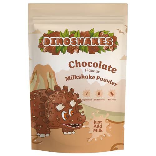 Dinoshakes Chocolate Milkshake Powder for Kids, Gluten Free, Nut Free & Vegetarian Friendly, 1kg