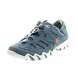 Allrounder by Mephisto Niwa - Wanderschuhe Outdoor Damen, Blau, Leder/Textil (Velour/mesh), 38.5 EU