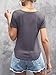 Ridshy Womens T Shirt Short Sleeve Slim Fitted Tshirt Ribbed Basic Tee Tops Summer Casual Fashion Clothes Deep Grey M