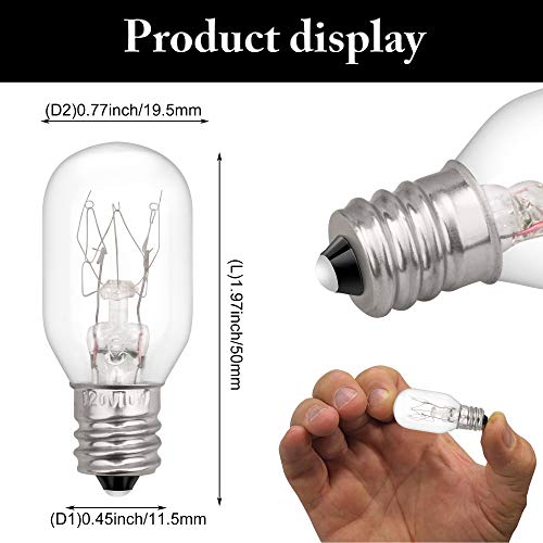 Mxfans Dryer Light Bulb 120V E12 10W Replacements Accessories WE05X20431 Replacement for GE Pack of 2 by Mxfans - Image 4