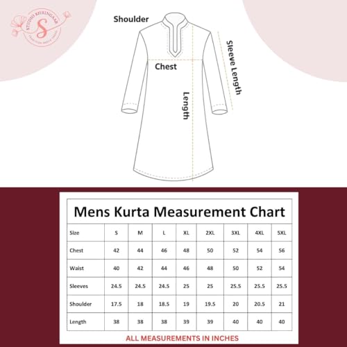 Image of Studio Shringaar Men's Polyester Relaxed Fit Straight Kurta