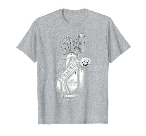 Swing First Golf T-Shirt Men Heather Grey Small