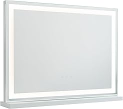 Flamingueo Makeup Mirror with Light - LED Band - 3 Light Modes - Adjustable Intensity - Touch Control - Vanity Mirror - White - 58x12x43cm