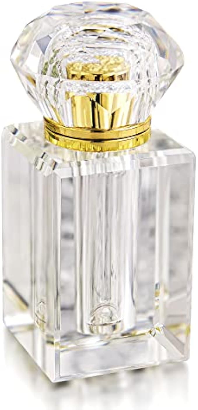 H&D Crystal Perfume Bottles Empty Refillable Decorative Bottles Glass Bottles for Home Decor Lady Gift