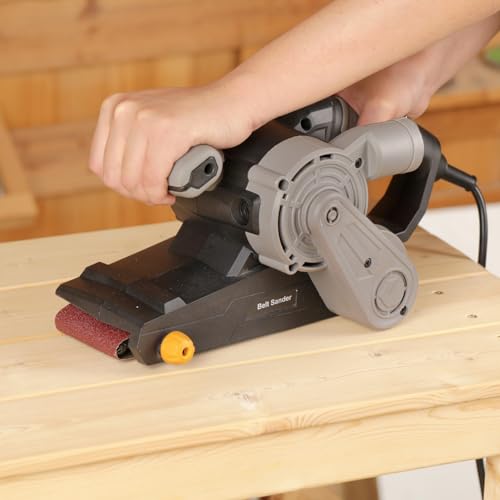 Image of 3x21-Inch Belt Sander,8 Amp Variable-speed 170-380RPM 12 Pcs Belts | Belt Sander with sanding belts (2*P40,2*P60, 2*P80, 2*P120, 2*P180, 2*P240) and Dust Bag