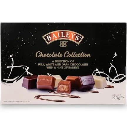 Baileys Chocolate Selection 190g - Original Irish Cream Selection Gift Box - Perfect for Christmas, Mothers Day, Father’s Day and Birthday - Chocolate Hamper For Adults Men Women