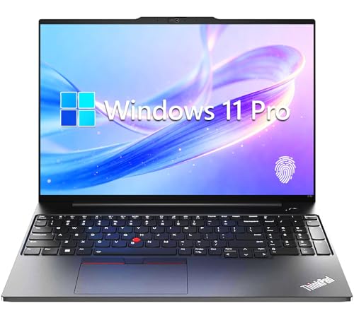 Image of Lenovo ThinkPad E16 Laptop with Backlit Keyboard • 2026 Edition • 16 inch WUXGA IPS Display • Intel 10-Core i5-1335U • 12GB RAM • 512GB PCIe SSD • Fingerprint Reader • Windows 11 Pro for Work&Study