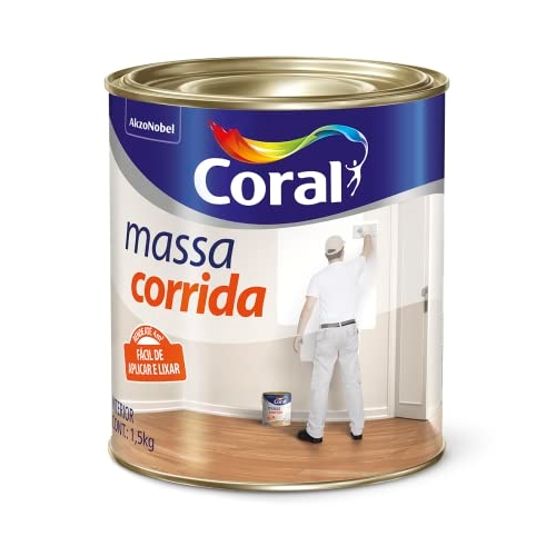 MASSA CORRIDA BRANCO 1,5KG - CORAL