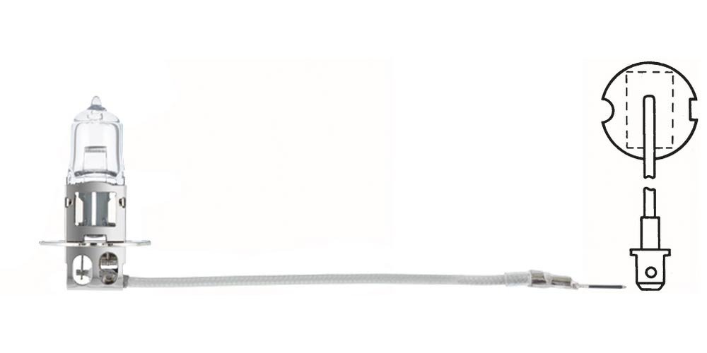 HELLA 8GH 002 090-271 Lampadina, H3, Standard, 12V, 35W, Tipo zoccolo PK22S, Scatola, Quantità 1