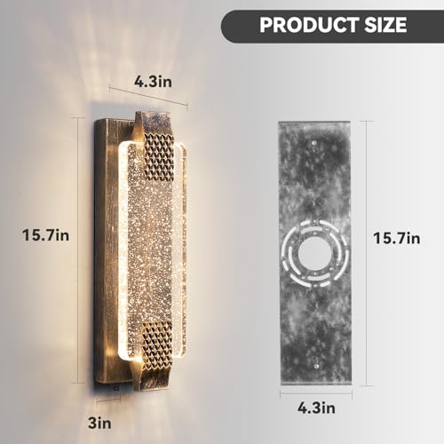 camuucci Dusk to Dawn Outdoor Wall Light, Sparkling Glow Porch Sconce - Image 4