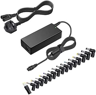 Outtag 90w 65w Laptop Charger Universal For Dell Samsung Toshiba Asus Lenovo Acer Sony Fujitsu Hp Universal Laptop Chargers UK Plug AC Adapter Power Supply Cord 15V 16V 18.5V 19V 19.5V 20V (16 Tips)