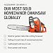 Husqvarna 120 Mark II Petrol Chainsaw - 38.2 cc X-Torq® Engine, 14″ bar & H37 Chain, LowVib® Vibration Reduction, Air Injection™, Ideal for Garden & firewood