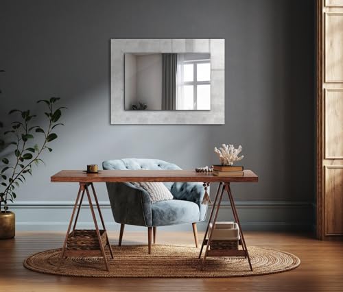 Miroir décoratif mural d'exception avec son cadre en verre imprimé chic - 5