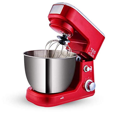 Küche Food Mixer, Küchenmaschine 3 In 1 Knethaken 4 Liter-Edelstahl-Rührschüssel 6 Geschwindigkeits-600W Neigbare Food Mixer Rührbesen Beater