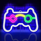 Neon Sign, Gamepad Shape LED Neon Signs, Battery- or USB-Powered Neon Light for Gamer Room Wall Bedroom Decor, Gamer Gifts Neon Lights for Boys Teen Gaming Zone , Children's Room, Party, Christmas