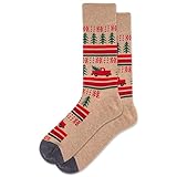 Hot Sox Men's Xmas Truck Crew Hemp Heather Men's 6.5-12