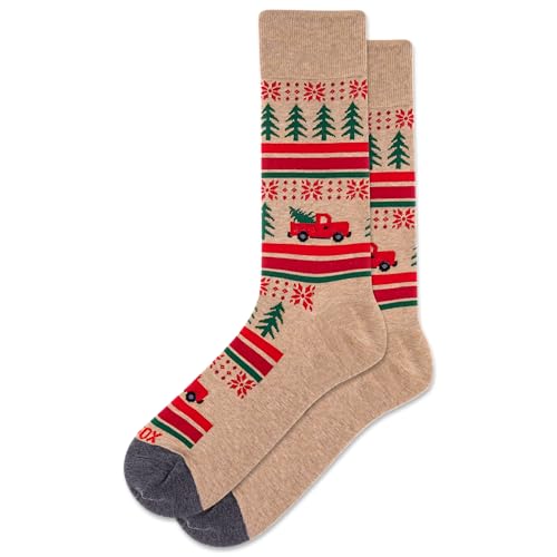 Hot Sox Men's Xmas Truck Crew Hemp Heather Men's 6.5-12