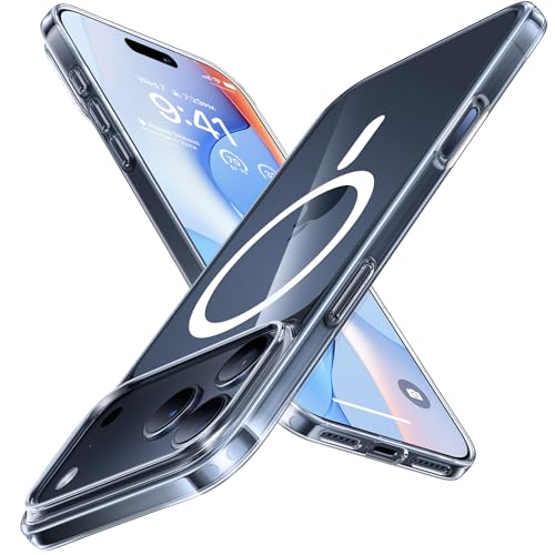 TORRAS Magnetic Slim-Fit for iPhone 17 PRO MAX Case, Ultra-Thin 17 ProMax Phone Case Compatible with MagSafe, Light Anti-Scratch Matte Hard PC Bayer 6.9 inch OriginFit, Clear Diamond Clear f