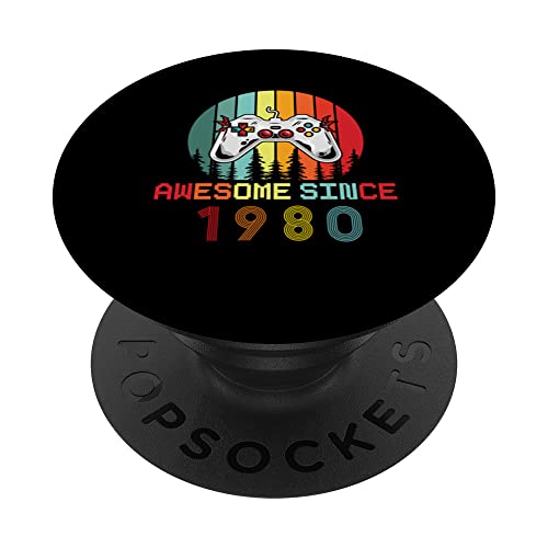 Impresionante Desde 1980 Cumpleaños 1980 Vintage PopSockets PopGrip Intercambiable
