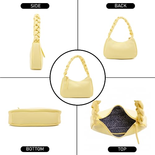 Image of Emperia Braided Top Handle Shoulder Bag For Women, Trendy Designer Small Hobo Tote Handbag