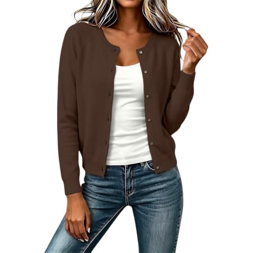 MESSIYO Cardigan Sweaters for Women Trendy 2026 Fall Oufits Coffee - image 3
