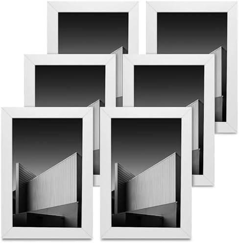 Juego de 6 Marco 10x15 cm, marco de fibra de densidad media con L...
