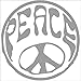 JINTORA Sticker - Adesivo - Adesive da Auto - Pace Hippie - 88x90mm - JDM - Die Cut - Argento
