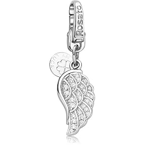 Rosato Rosé Anhänger Charm Flügel in silber und Zirkonia rlu046 mainapps Rosato Rosé Anhänger Charm Flügel in silber und Zirkonia rlu046 mainapps