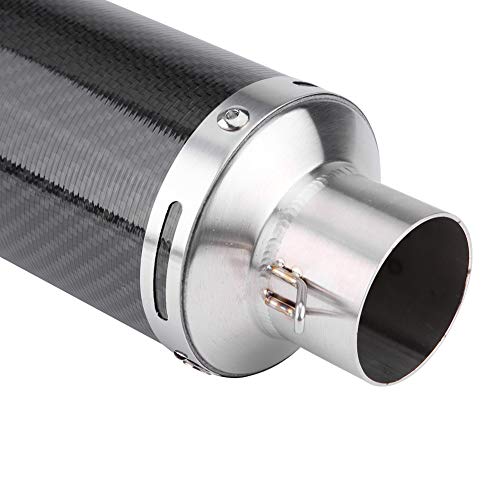 EBTOOLS - Tubo de silenciador de escape universal para moto de 51 mm en acero inoxidable de fibra de carbono con DB Killer