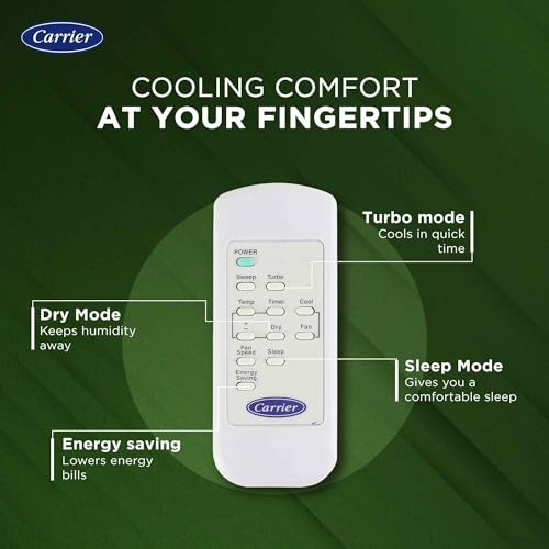 Image of Carrier 1.5Ton 3 Star Copper, Dust Filter & Turbo Mode Window Fixed Speed Air Conditioner(CARRIER WIN Air Conditioner 18K ESTRELLA Fx 3 STAR, caw White)