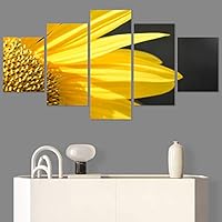 SIGNWIN 5 Panel Canvas Wall Art Botanical Chic Closeup Expressive Multicolor Photography Realism Ultra for Home Decorations Ready to Hang - 60