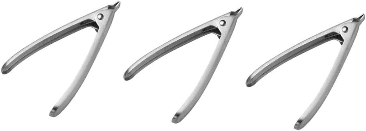 OUNONA 3pcs Stainless Steel Clam Opener Tool Ergonomic Non- Clam Clamp for Seafood Preparation or Catering Events Kitchen Gadget for Effortless Clamming