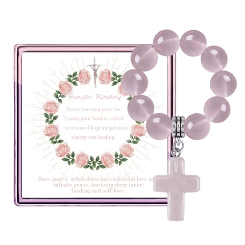 ARHTF Rosary Bracelet for Women Finger Rosary Catholic Bracelet