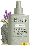 Kitsch Root Hair Volume Spray - Lightweight Hair Volumizer for Instant Lift and Fullness | Hair Thickening Spray With Rosemary and Biotin | Soft, Touchable Volume Finish - 5oz