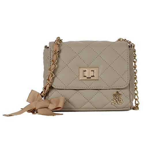 Sac bandoulière 16 cm Taupe AW petit format compact et rigide