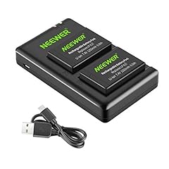 NEEWER 2-Pack LP-E17 - Batteria di ricambio e doppio caricatore USB per Canon EOS R8, R10, R50, RP, 77D, 750D, 760D, 8000D, 8000D, M6 II, M6, M5, M3, Rebel SL2, SL3, T6i, T6s, T7i, T8i Fotocamere