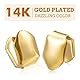 ROSENICE Hip Hop Zahnkappe - 14k Vergoldet Unisex (Golden, Einzeln) - Trendy Zahnschmuck für Hiphop Style