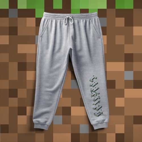 Image of Minecraft Creeper Boy's 2-Piece Fleece Long-Sleeved Shirt and Pants Set - Crewneck Sweatshirt and Joggers Bundle for Kids