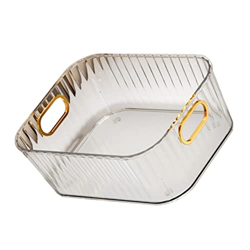 Housoutil Organizer Per Makeup e Skincare Scatola Trasparente Multiuso Per Bagno e Comodino Struttura Robusta e Compatta Per Cosmetici e Accessori Design Aperto Per Facile Visibilità e