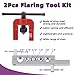 Swpeet 3Pcs Auto Double Flaring Tool Kit and 180 Degree 3 in 1 Tube Bender Assortment Kit, 5/8