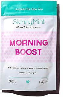 SkinnyMint Morning Boost Teatox. Great Tasting Detox Tea. Boosts Energy