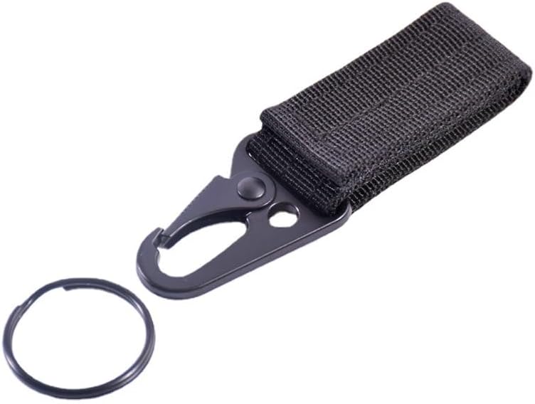 6-Piece Tactical Nylon Webbing Buckle Carabiner Molle Belt Clip Key Buckle, Suitable for Outdoor Sports(Black) - Image 6