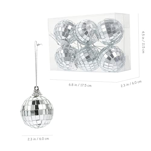 OSALADI - 6 unidades de discos espejados para decoración colgante en Navidad, bodas y eventos de baile, para hogar y escenario miniatura 5