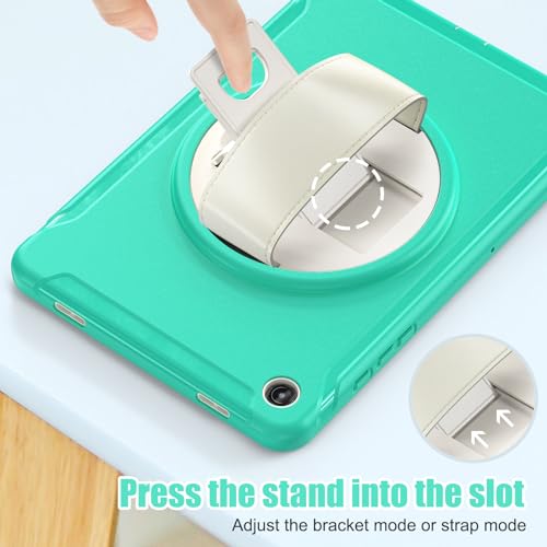 Funda Samsung Galaxy Tab A9+ resistente a golpes de silicona con soporte para lápiz 2